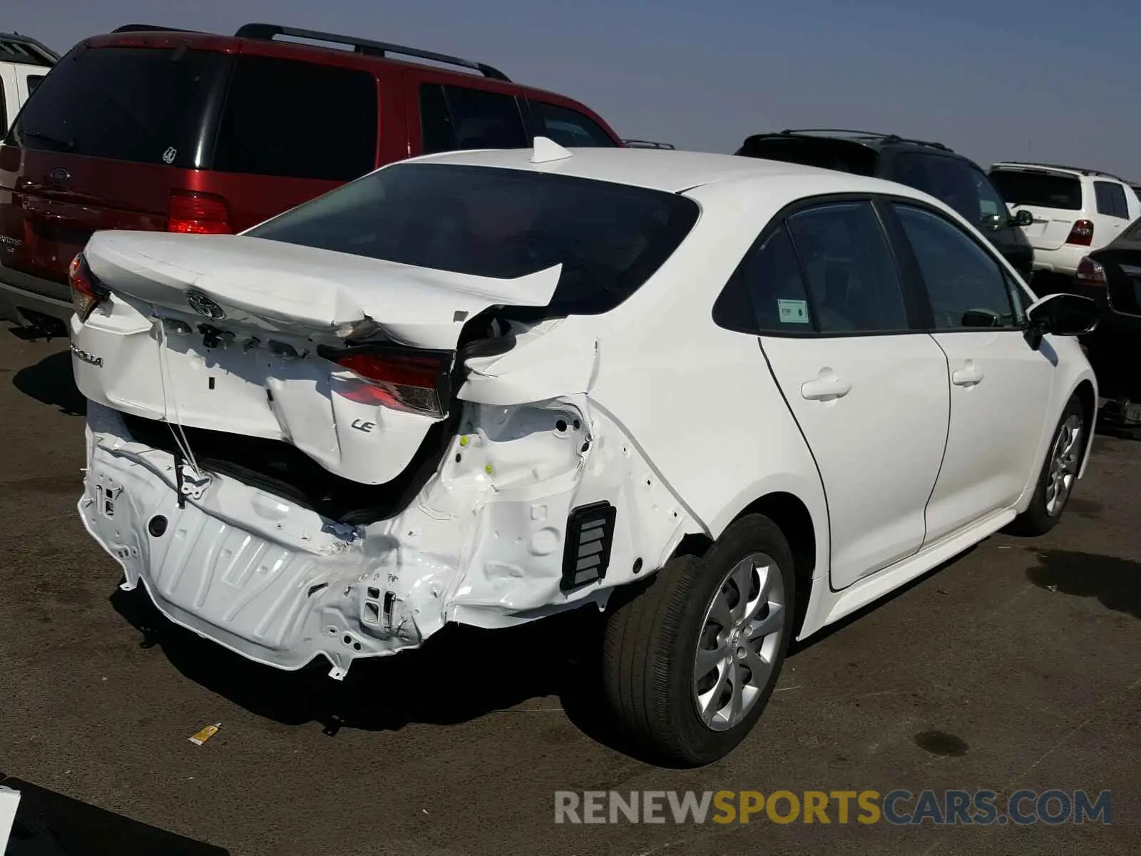 4 fotografías del automóvil dañado 5YFEPRAE3LP133510 TOYOTA COROLLA 2020