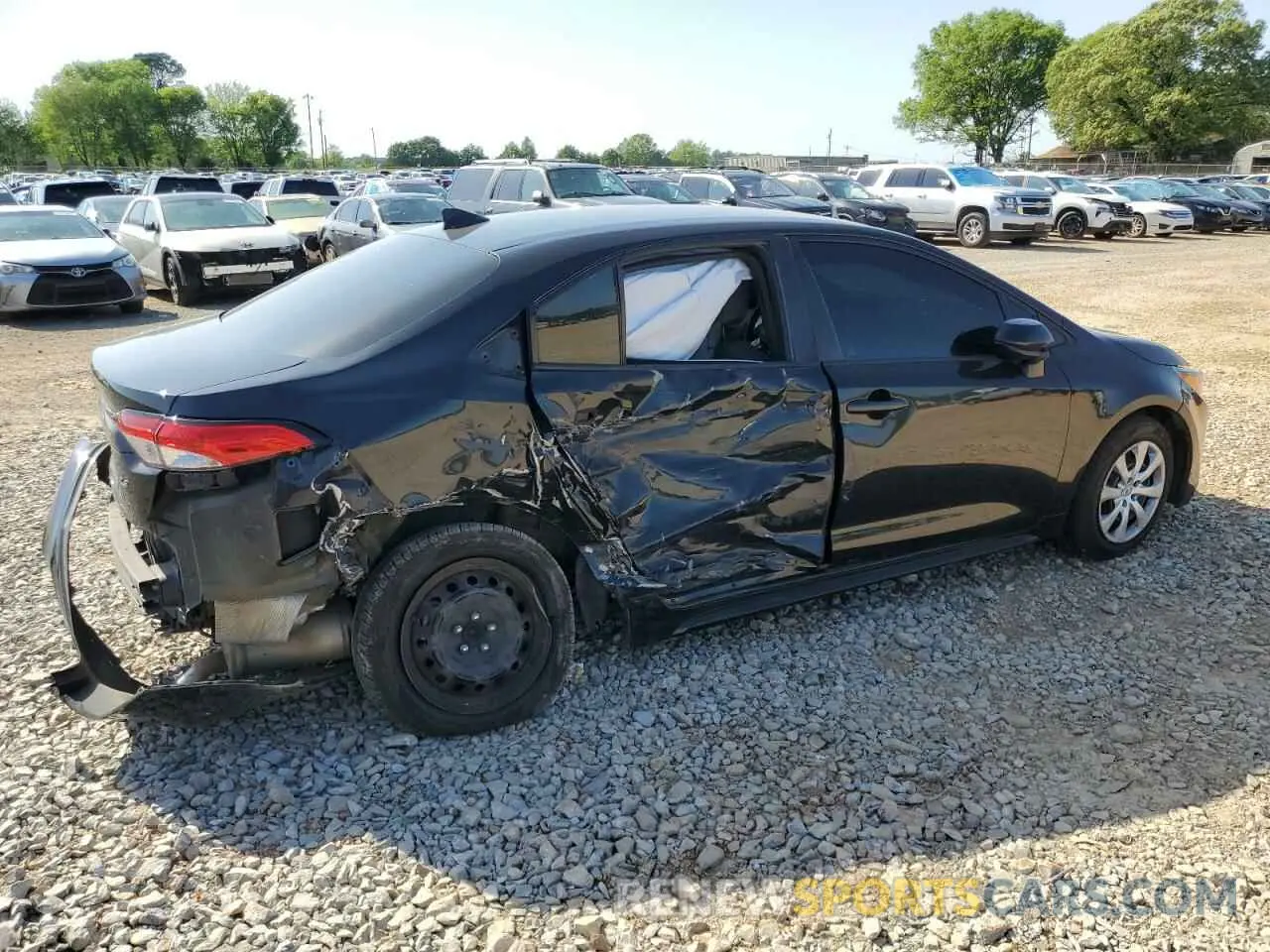 3 fotografías del automóvil dañado 5YFEPRAE3LP134687 TOYOTA COROLLA 2020