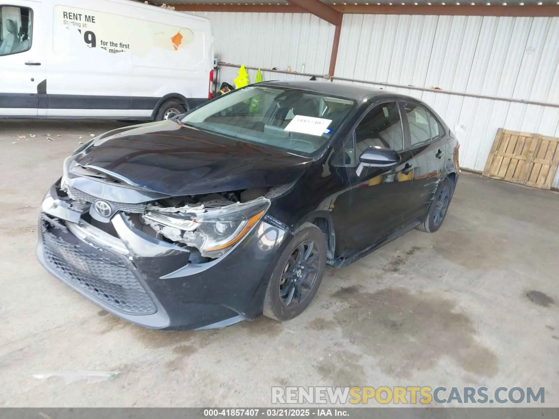 2 fotografías del automóvil dañado 5YFEPRAE4LP004997 TOYOTA COROLLA 2020