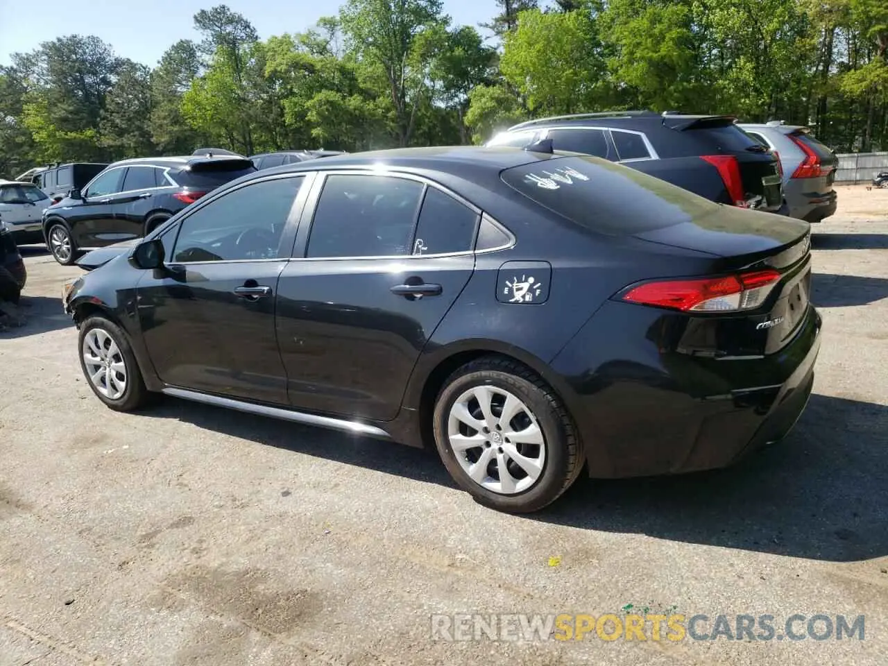 2 fotografías del automóvil dañado 5YFEPRAE4LP006958 TOYOTA COROLLA 2020