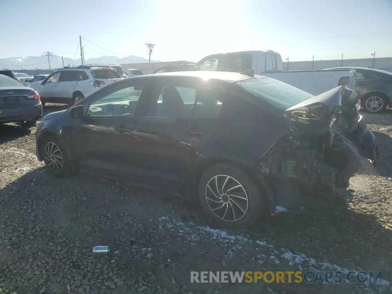 2 fotografías del automóvil dañado 5YFEPRAE4LP026501 TOYOTA COROLLA 2020