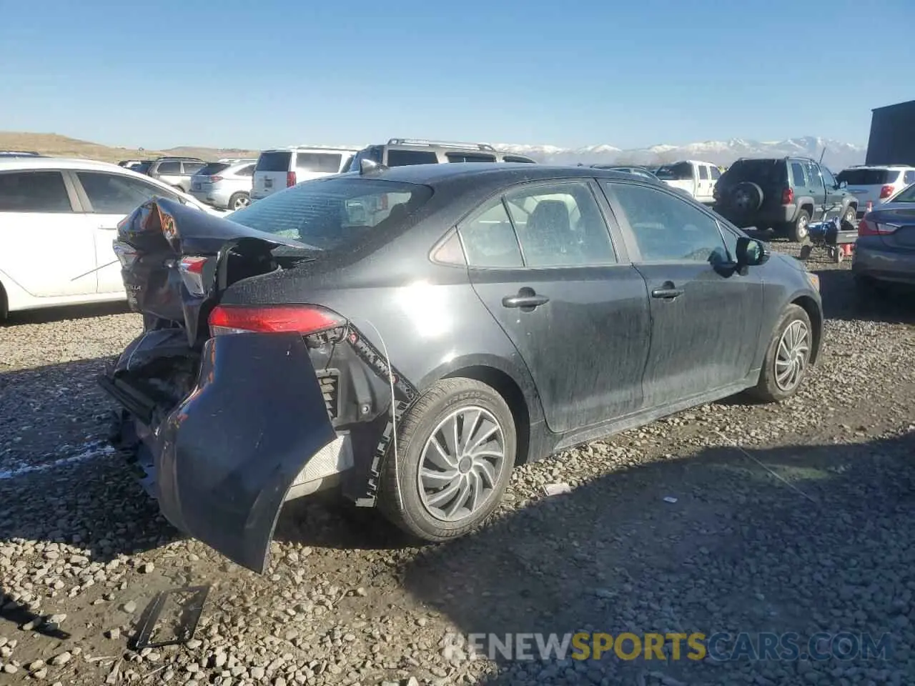 3 fotografías del automóvil dañado 5YFEPRAE4LP026501 TOYOTA COROLLA 2020