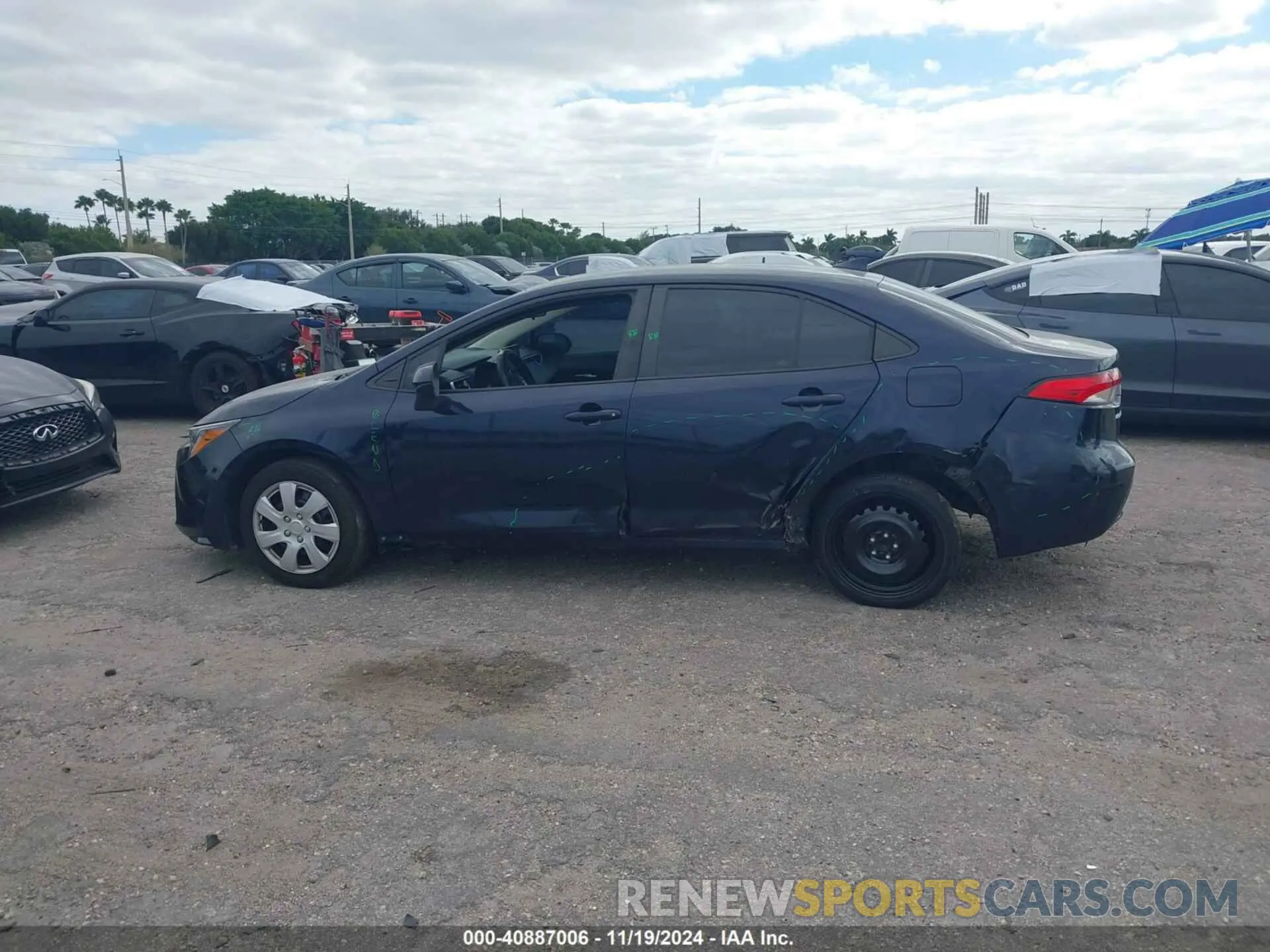 15 fotografías del automóvil dañado 5YFEPRAE4LP055903 TOYOTA COROLLA 2020