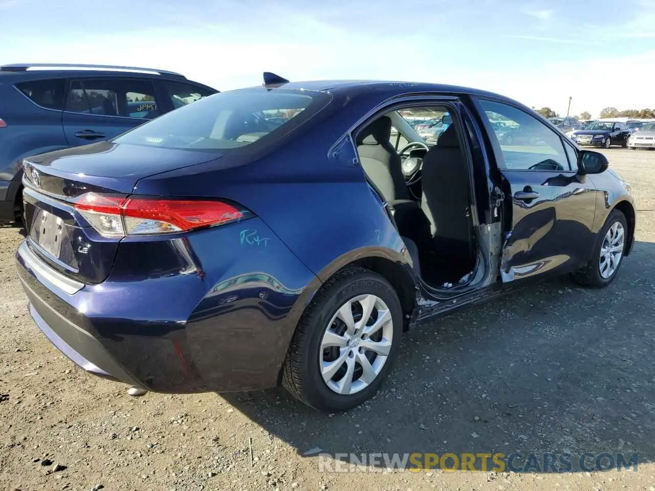 3 fotografías del automóvil dañado 5YFEPRAE4LP057988 TOYOTA COROLLA 2020
