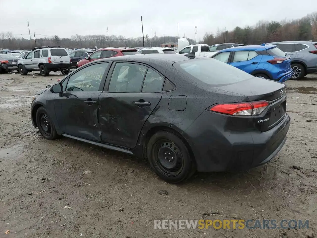 2 fotografías del automóvil dañado 5YFEPRAE4LP058378 TOYOTA COROLLA 2020