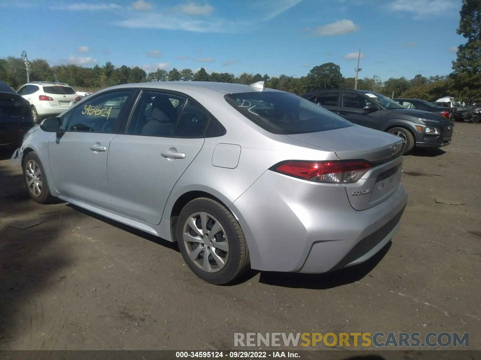 3 fotografías del automóvil dañado 5YFEPRAE4LP096659 TOYOTA COROLLA 2020