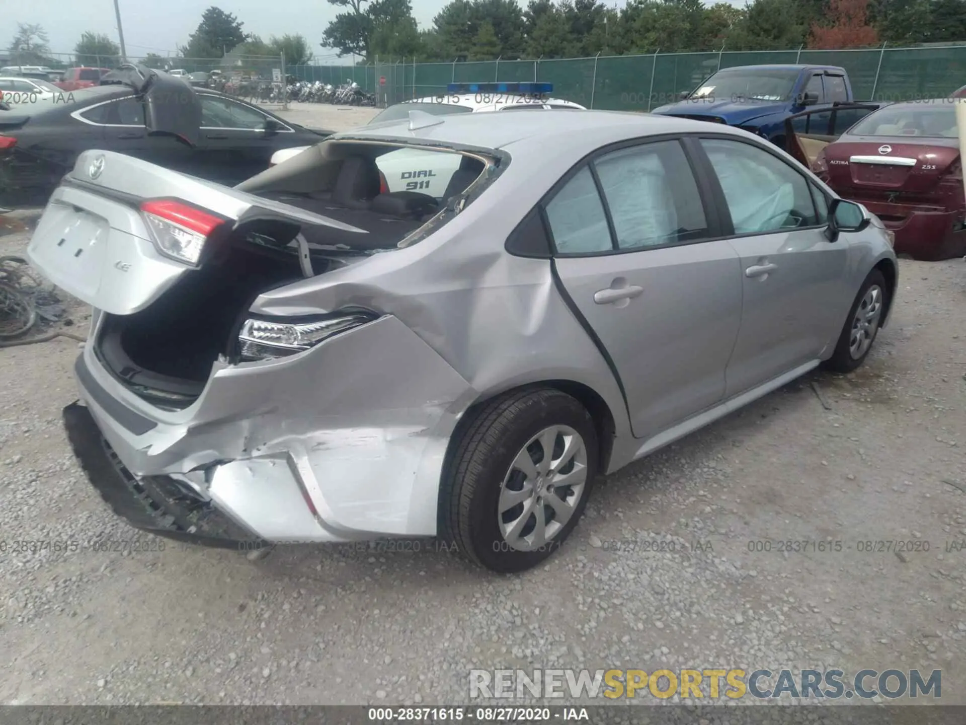 4 fotografías del automóvil dañado 5YFEPRAE4LP099948 TOYOTA COROLLA 2020