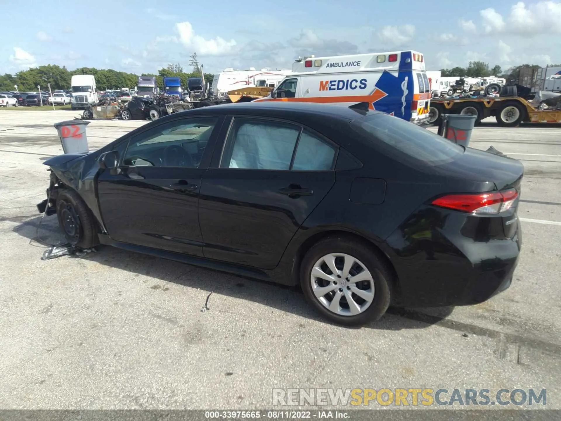 3 fotografías del automóvil dañado 5YFEPRAE4LP125853 TOYOTA COROLLA 2020