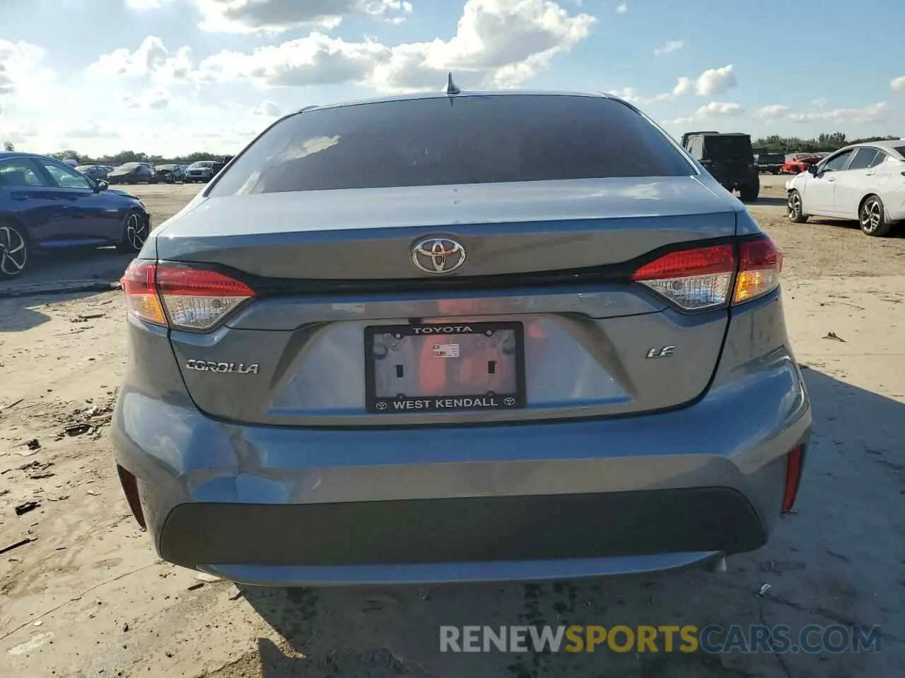 6 fotografías del automóvil dañado 5YFEPRAE4LP135654 TOYOTA COROLLA 2020