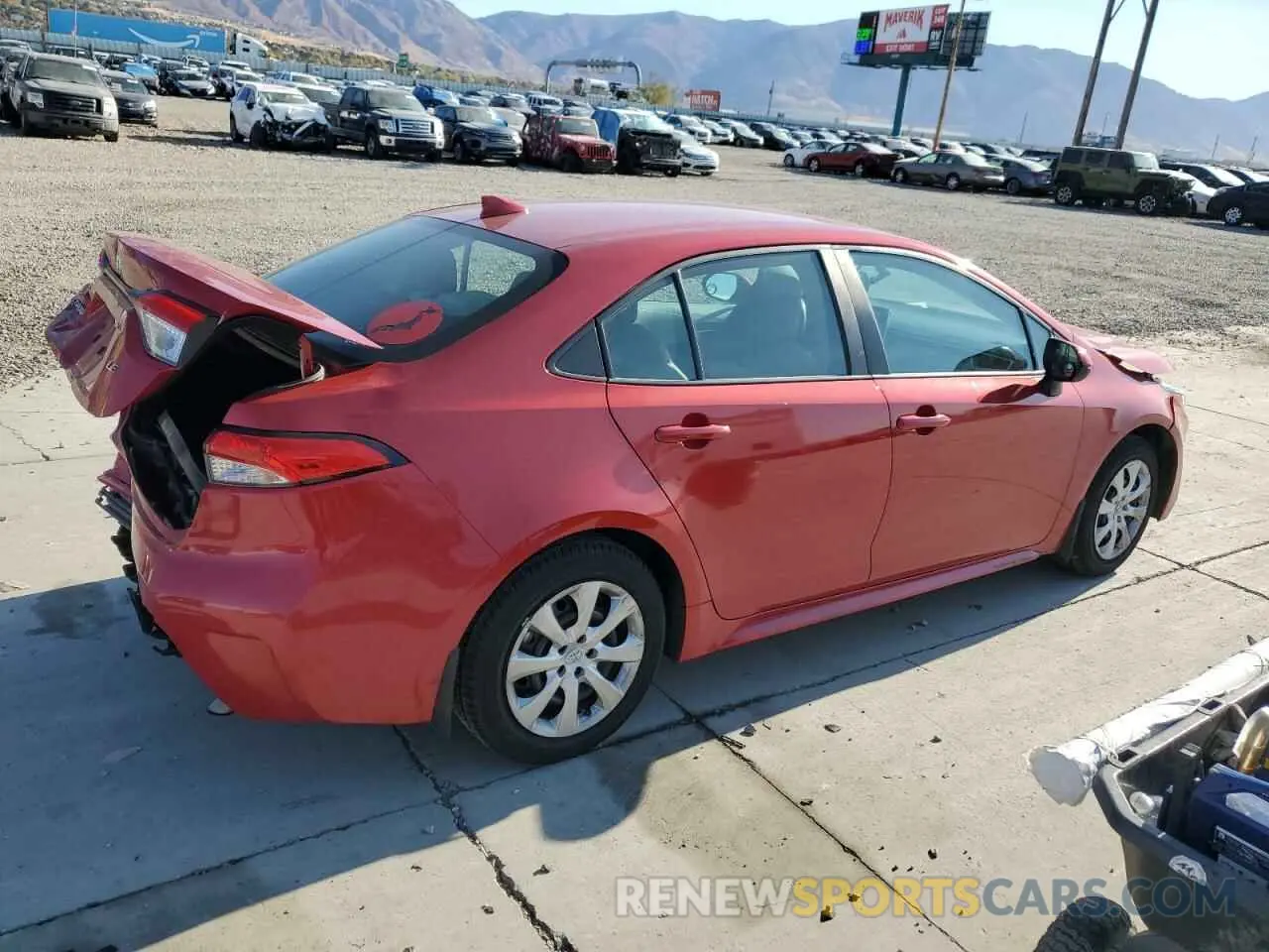 3 fotografías del automóvil dañado 5YFEPRAE5LP051097 TOYOTA COROLLA 2020