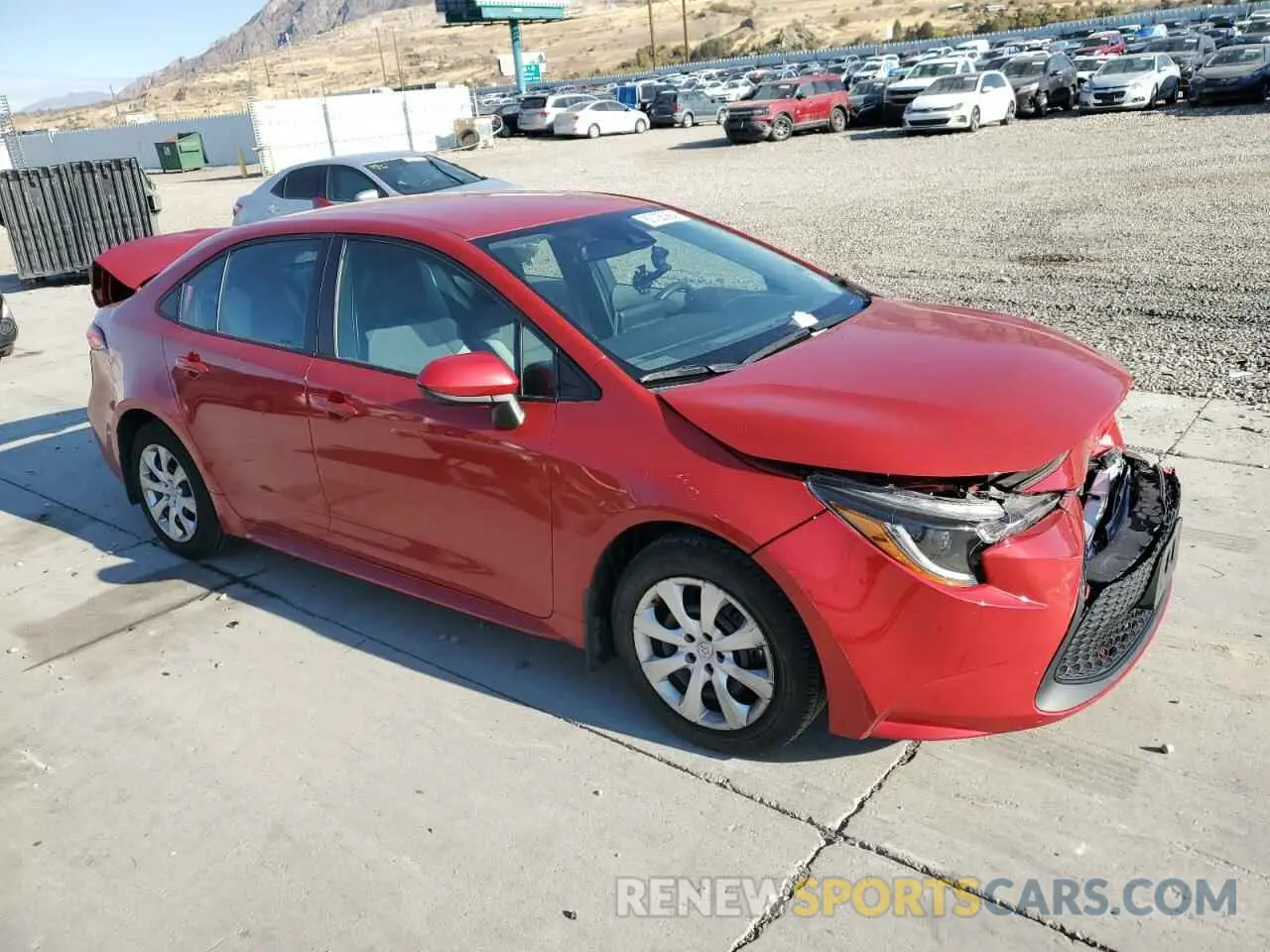 4 fotografías del automóvil dañado 5YFEPRAE5LP051097 TOYOTA COROLLA 2020