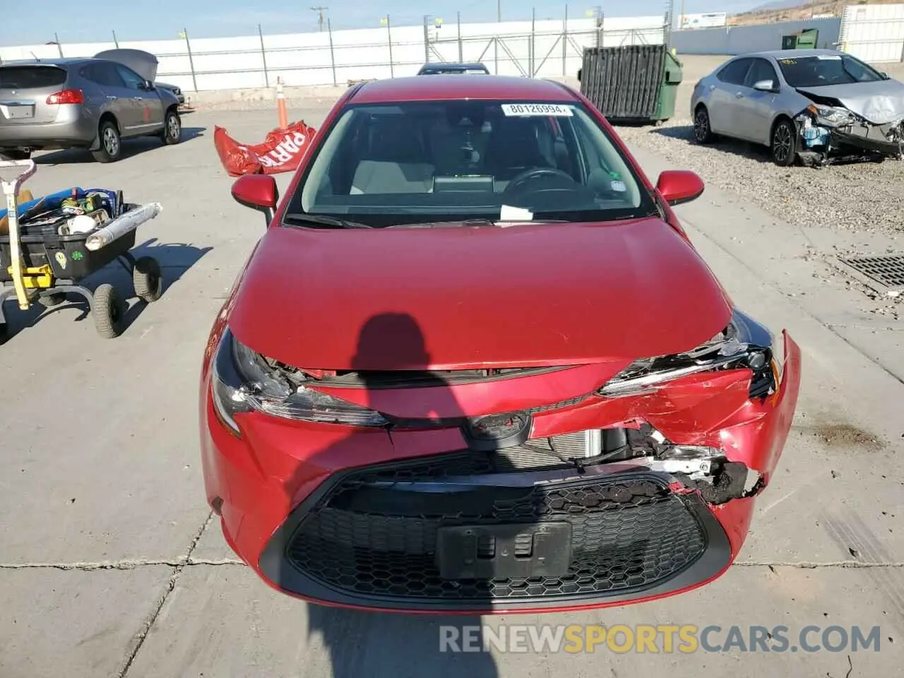 5 fotografías del automóvil dañado 5YFEPRAE5LP051097 TOYOTA COROLLA 2020