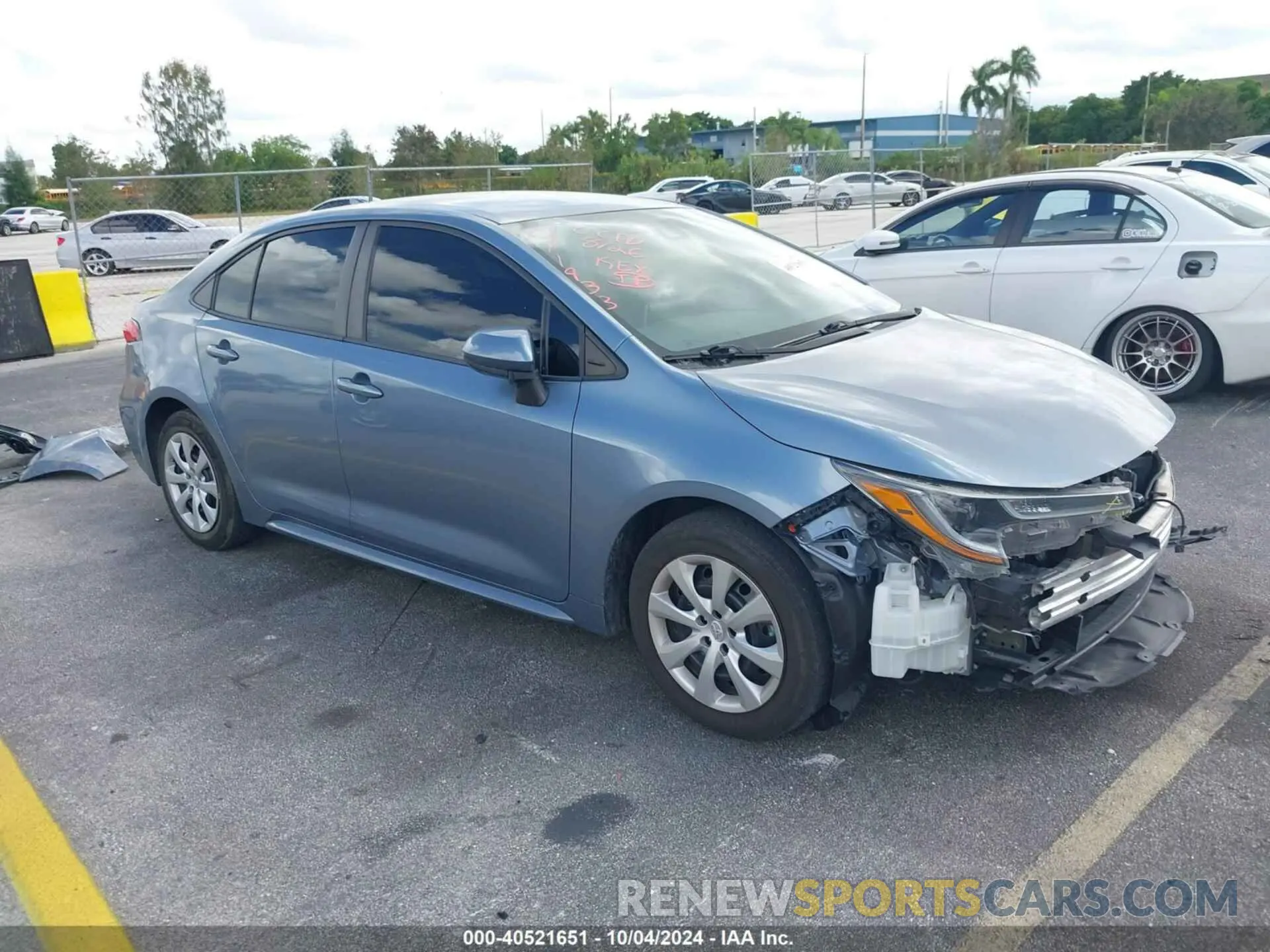 1 fotografías del automóvil dañado 5YFEPRAE5LP071933 TOYOTA COROLLA 2020