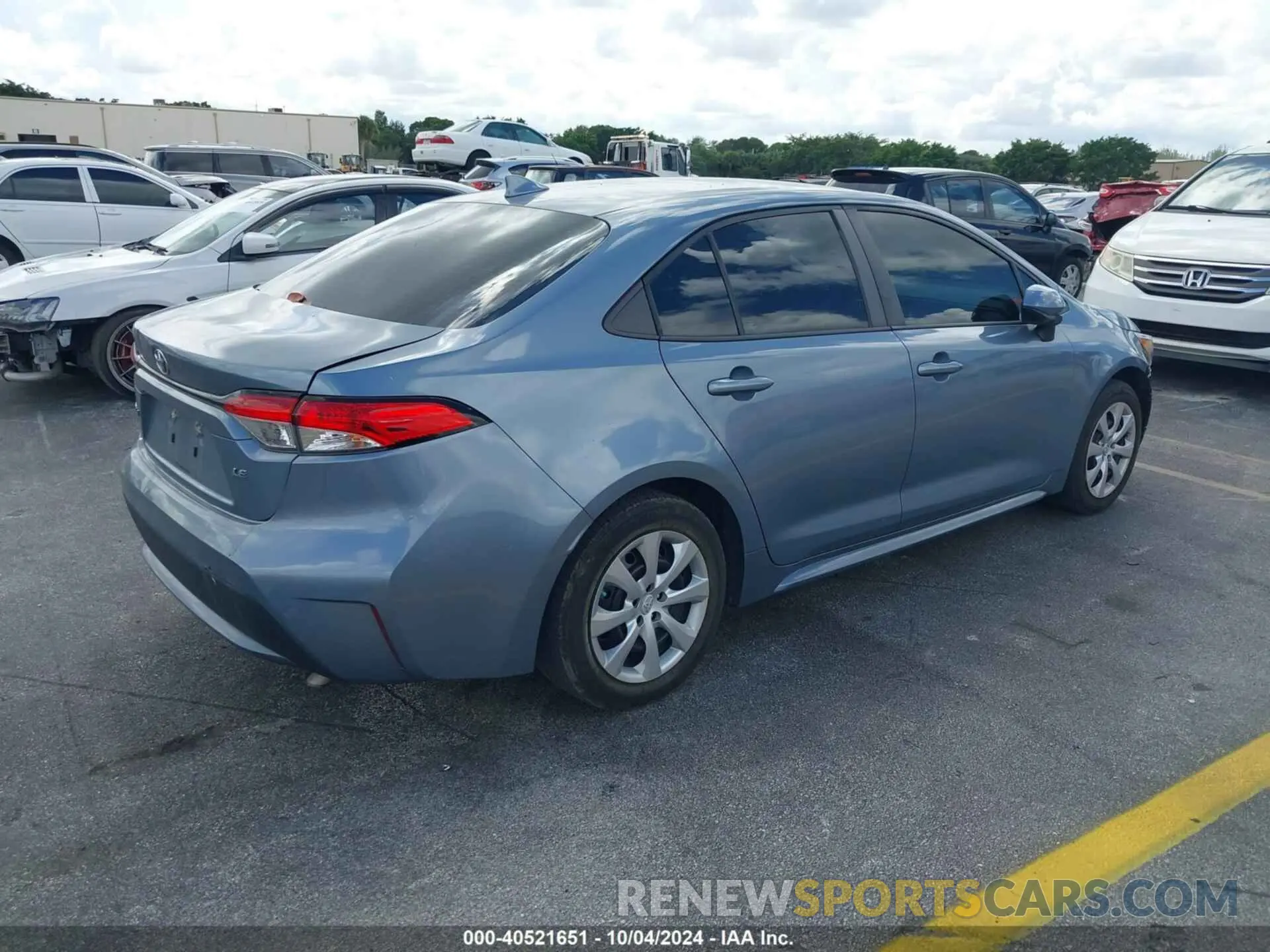 4 fotografías del automóvil dañado 5YFEPRAE5LP071933 TOYOTA COROLLA 2020