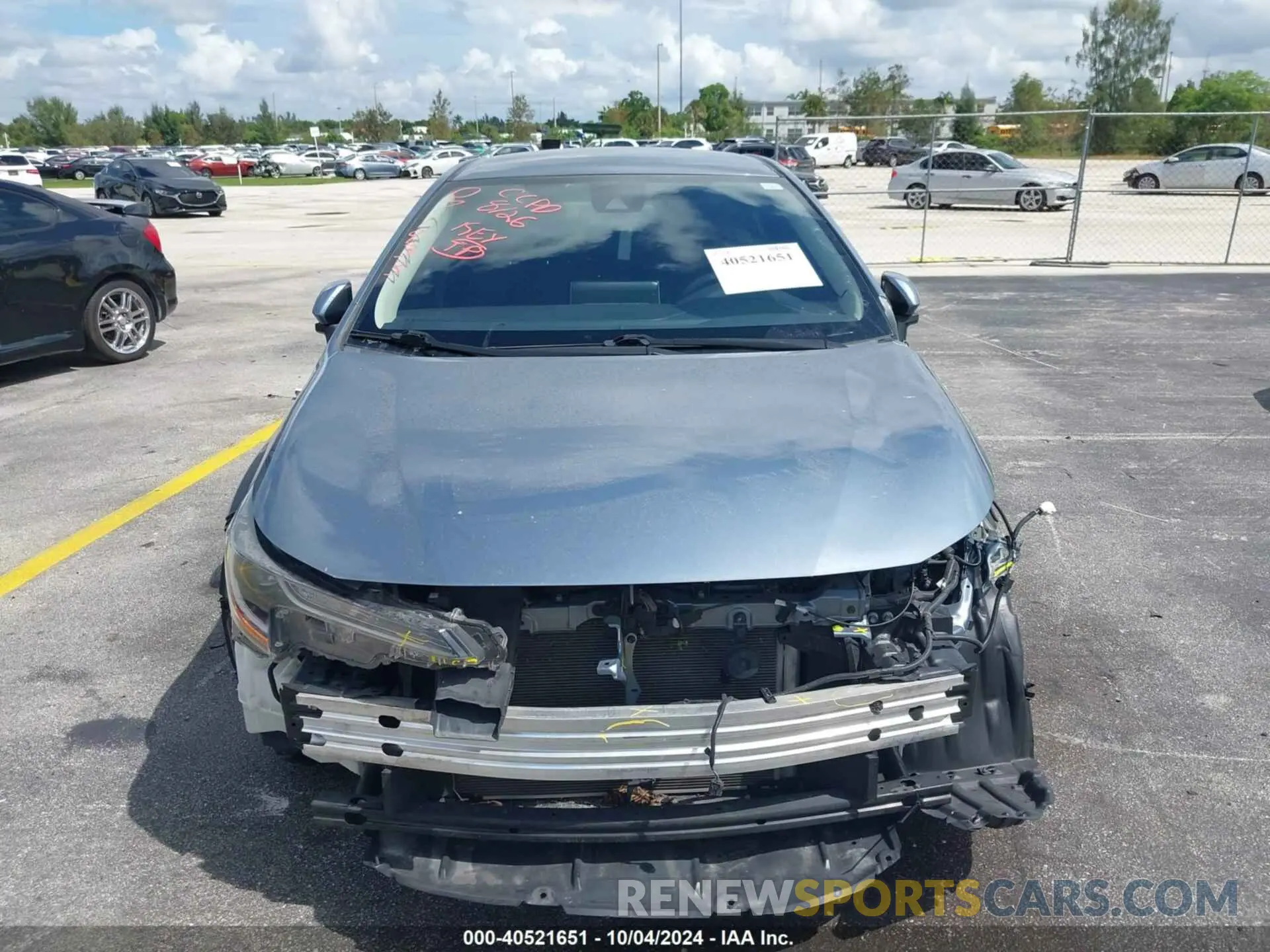 6 fotografías del automóvil dañado 5YFEPRAE5LP071933 TOYOTA COROLLA 2020