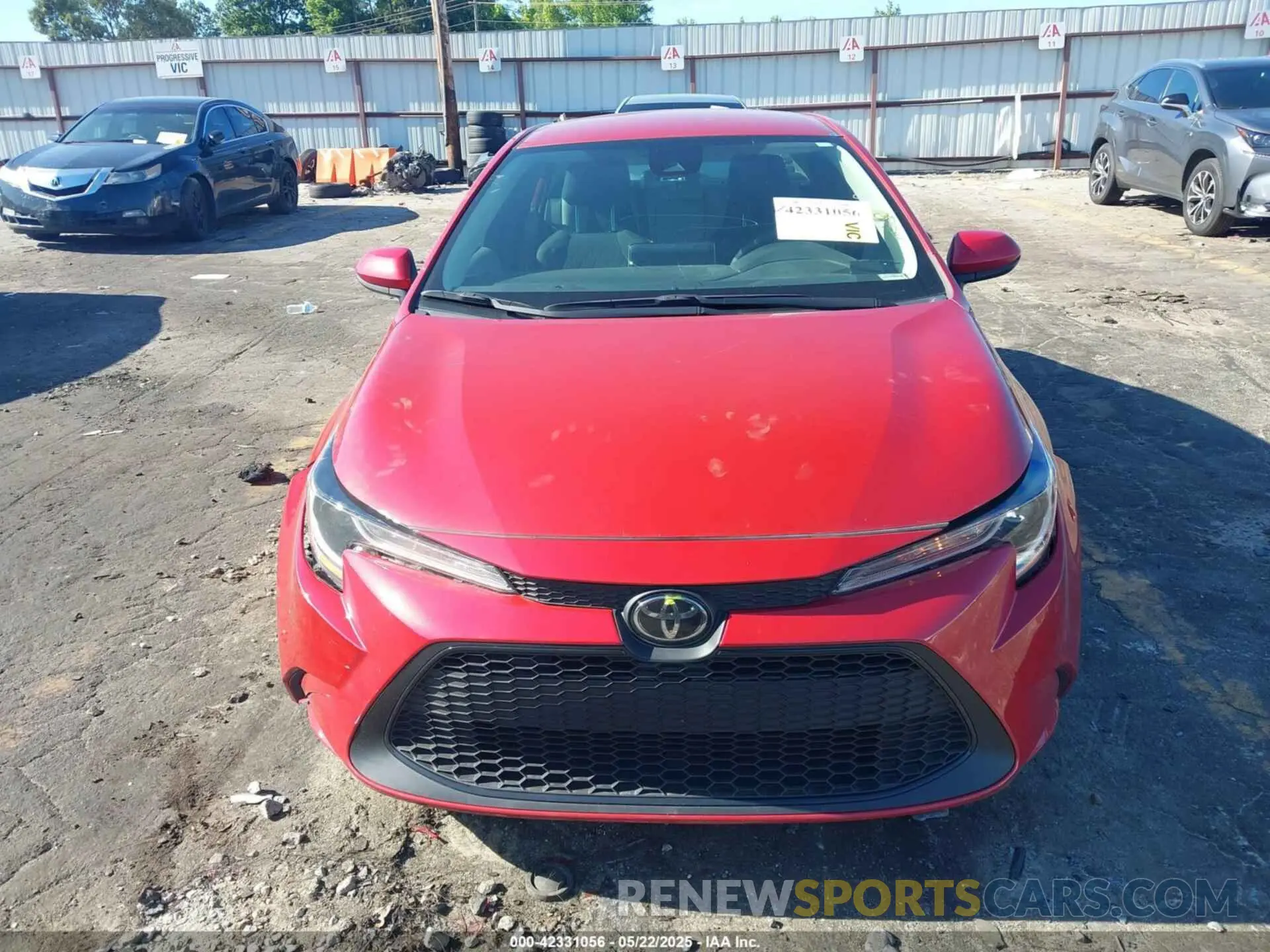 12 fotografías del automóvil dañado 5YFEPRAE5LP087730 TOYOTA COROLLA 2020