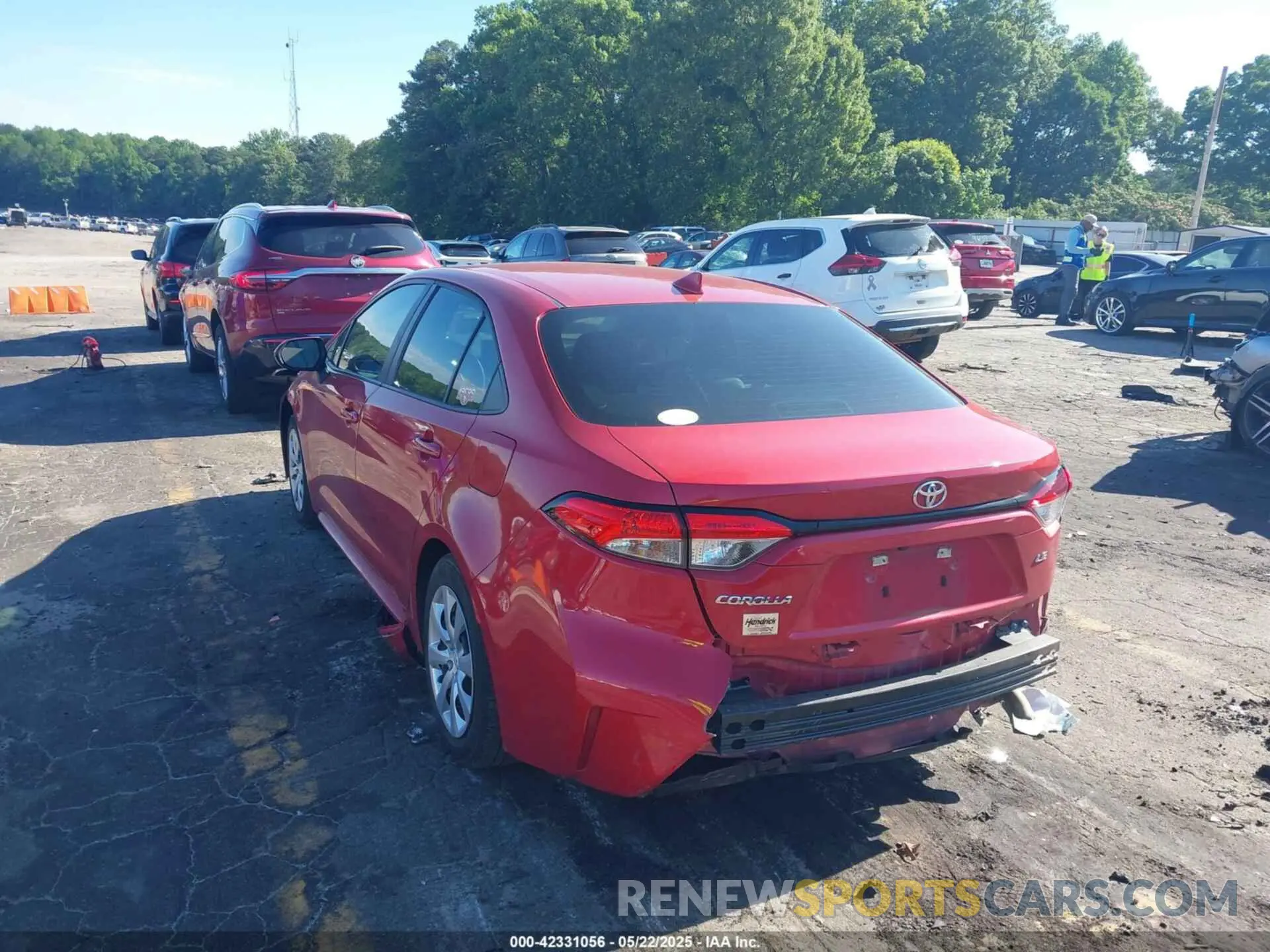 3 fotografías del automóvil dañado 5YFEPRAE5LP087730 TOYOTA COROLLA 2020