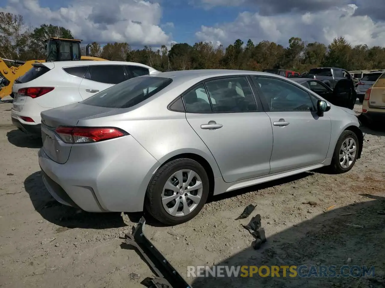 3 fotografías del automóvil dañado 5YFEPRAE5LP091664 TOYOTA COROLLA 2020
