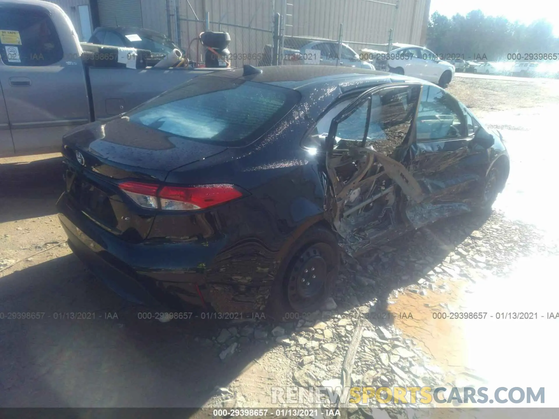4 fotografías del automóvil dañado 5YFEPRAE5LP096282 TOYOTA COROLLA 2020