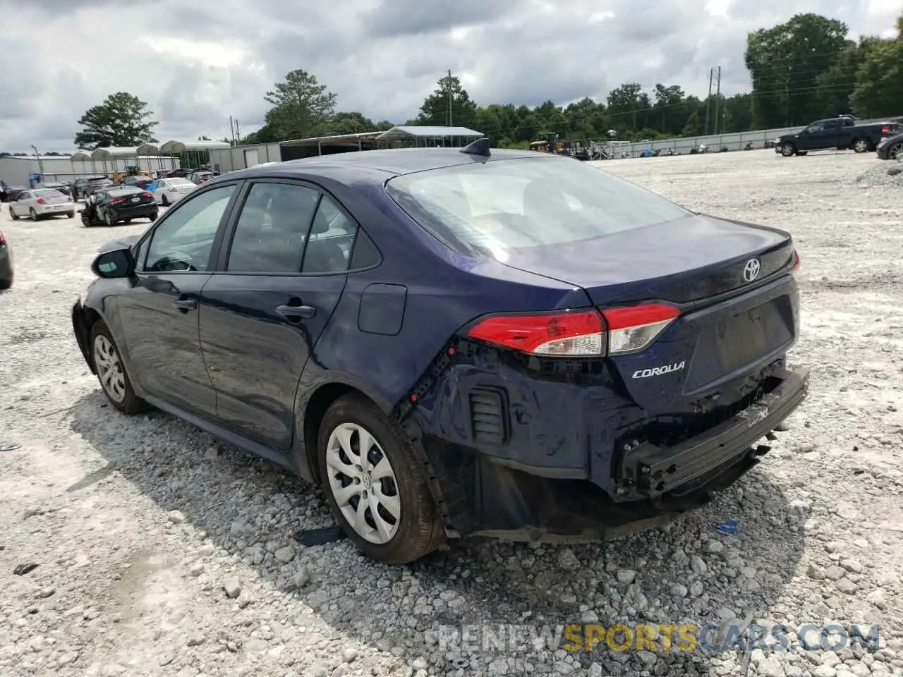 3 fotografías del automóvil dañado 5YFEPRAE5LP105210 TOYOTA COROLLA 2020