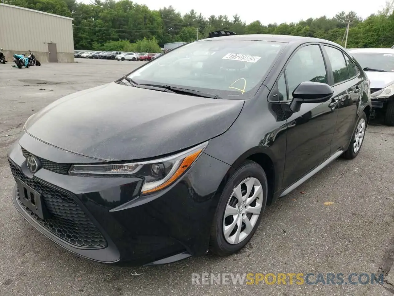 2 fotografías del automóvil dañado 5YFEPRAE5LP105286 TOYOTA COROLLA 2020