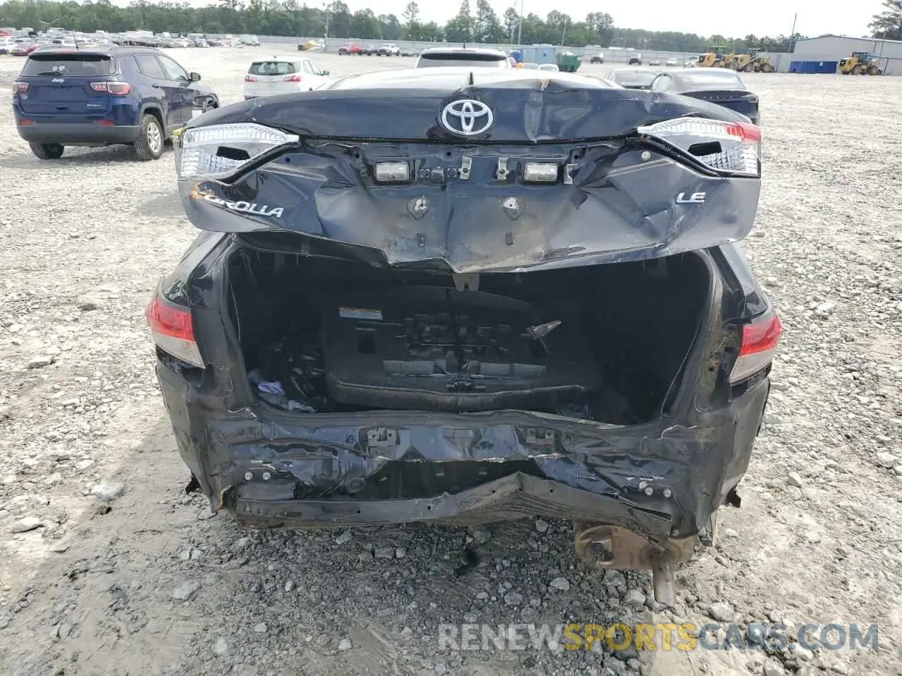 6 fotografías del automóvil dañado 5YFEPRAE5LP116529 TOYOTA COROLLA 2020