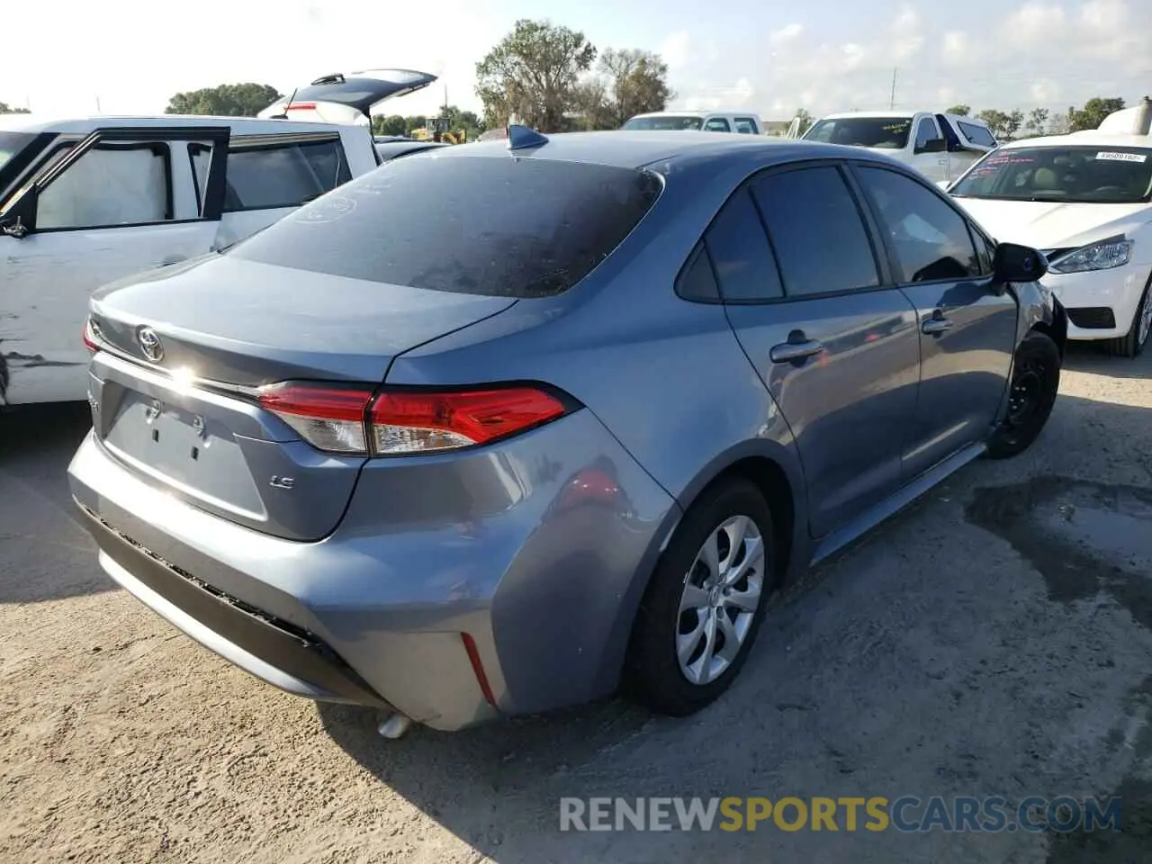 4 fotografías del automóvil dañado 5YFEPRAE5LP125215 TOYOTA COROLLA 2020