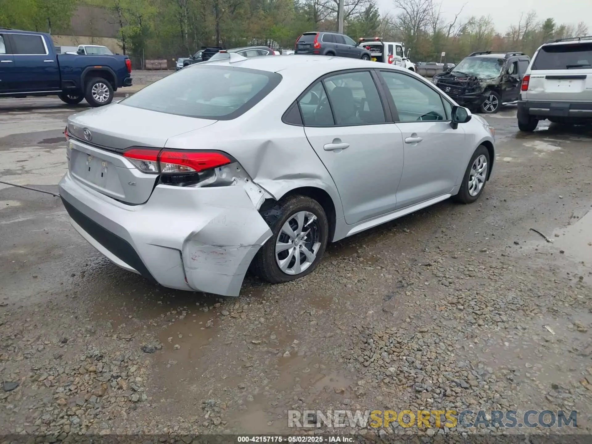 4 fotografías del automóvil dañado 5YFEPRAE5LP136375 TOYOTA COROLLA 2020