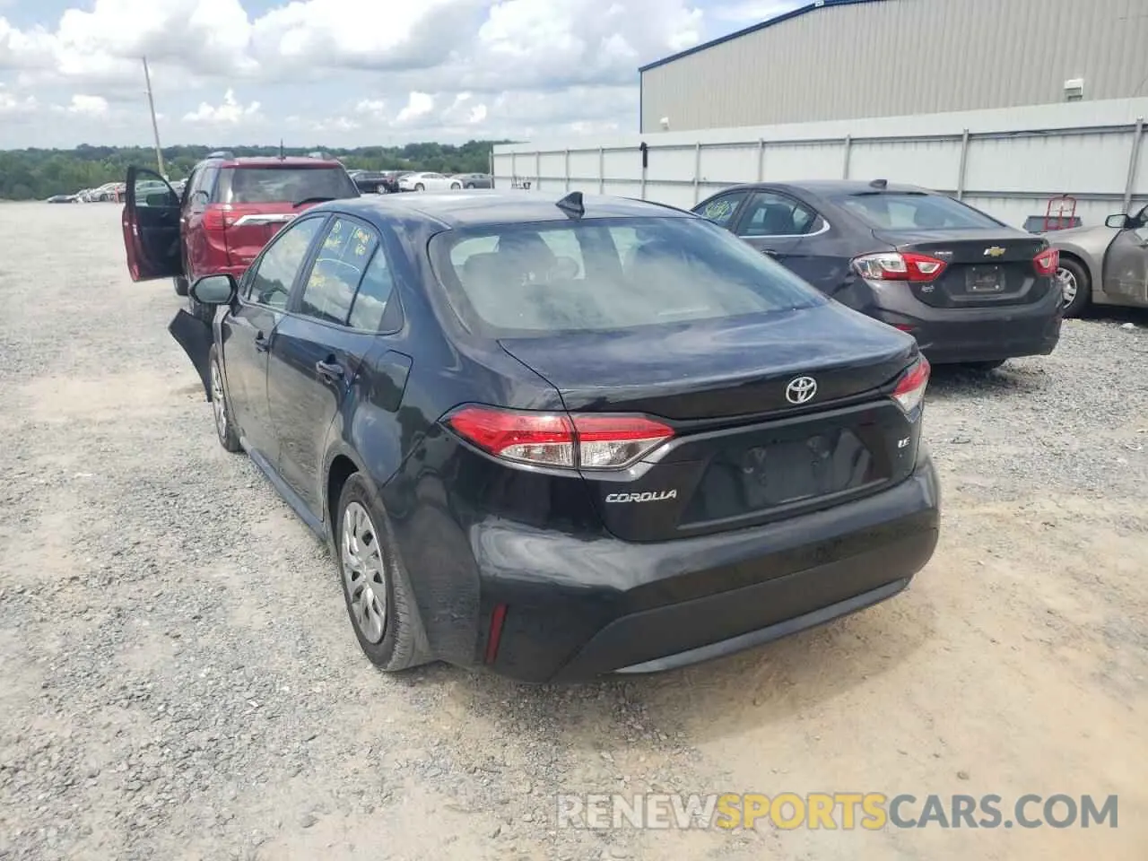 3 fotografías del automóvil dañado 5YFEPRAE6LP032171 TOYOTA COROLLA 2020