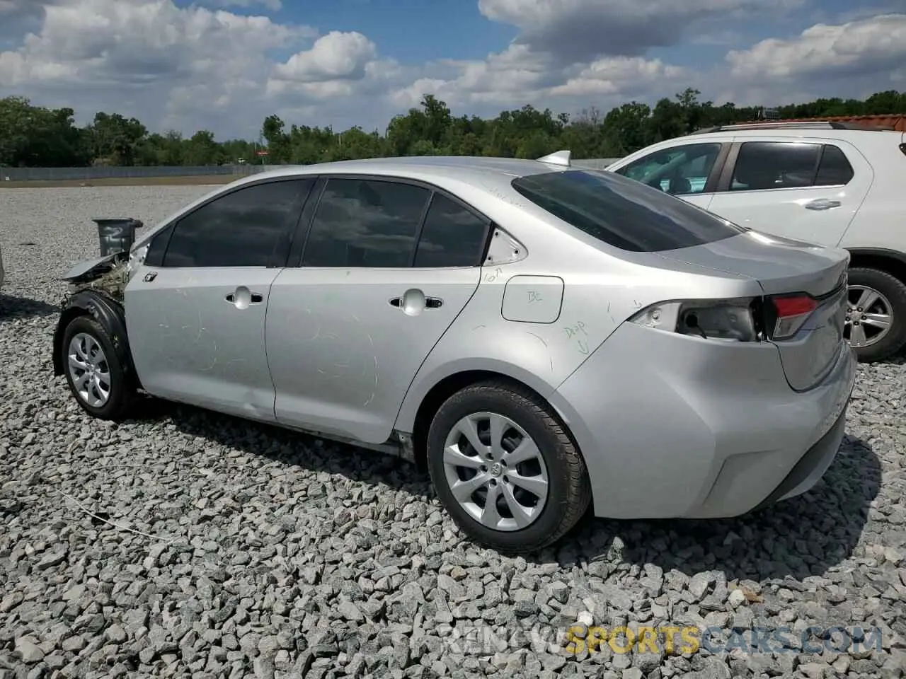 2 fotografías del automóvil dañado 5YFEPRAE6LP033997 TOYOTA COROLLA 2020