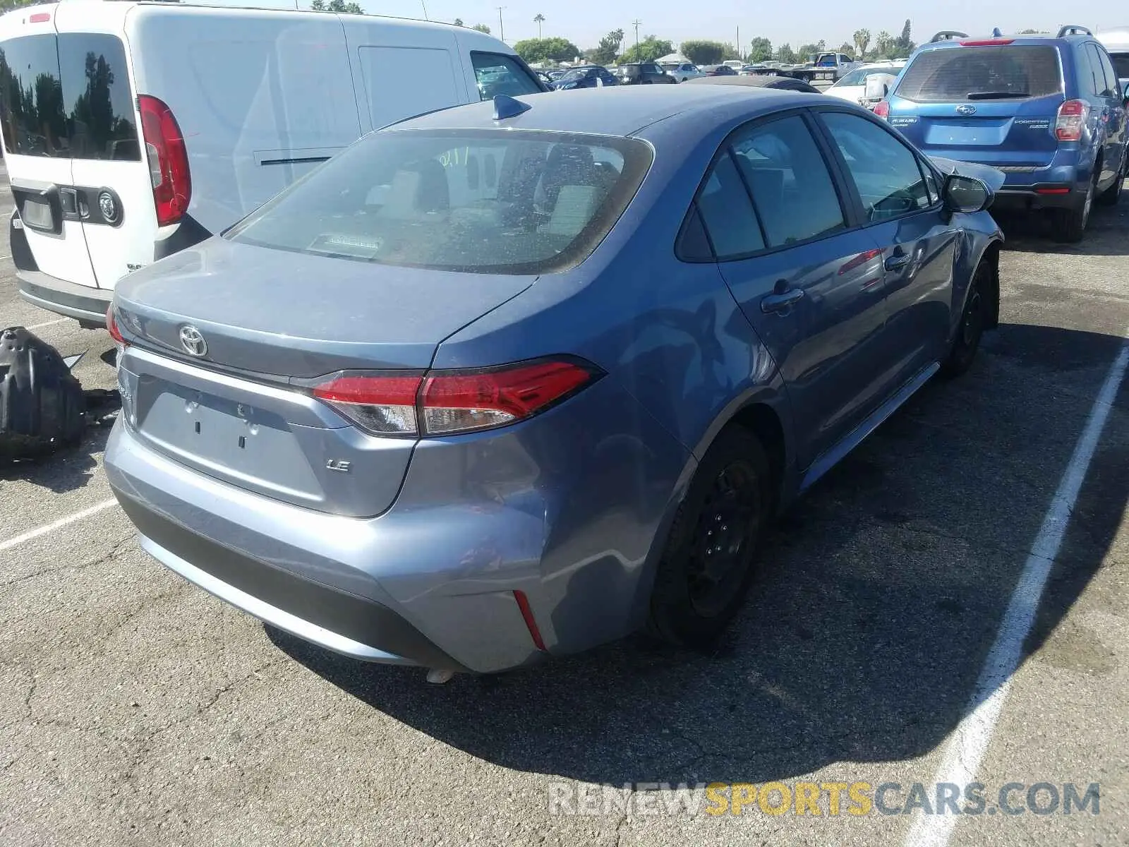 4 fotografías del automóvil dañado 5YFEPRAE6LP035832 TOYOTA COROLLA 2020