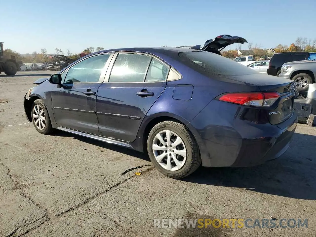 2 fotografías del automóvil dañado 5YFEPRAE6LP054526 TOYOTA COROLLA 2020