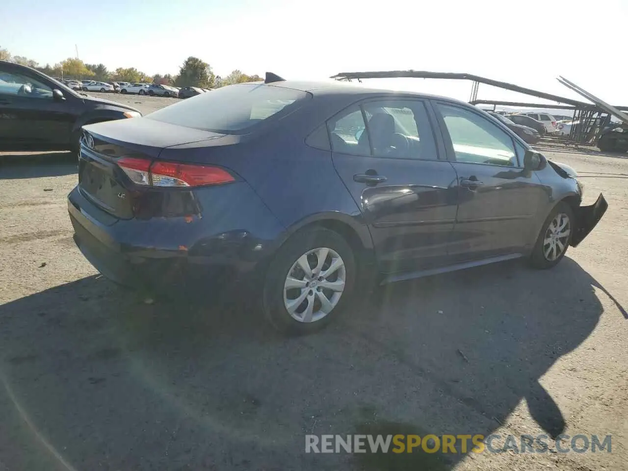 3 fotografías del automóvil dañado 5YFEPRAE6LP054526 TOYOTA COROLLA 2020