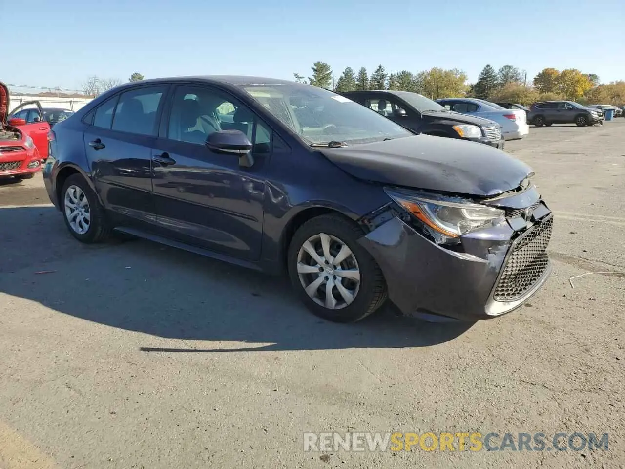 4 fotografías del automóvil dañado 5YFEPRAE6LP054526 TOYOTA COROLLA 2020