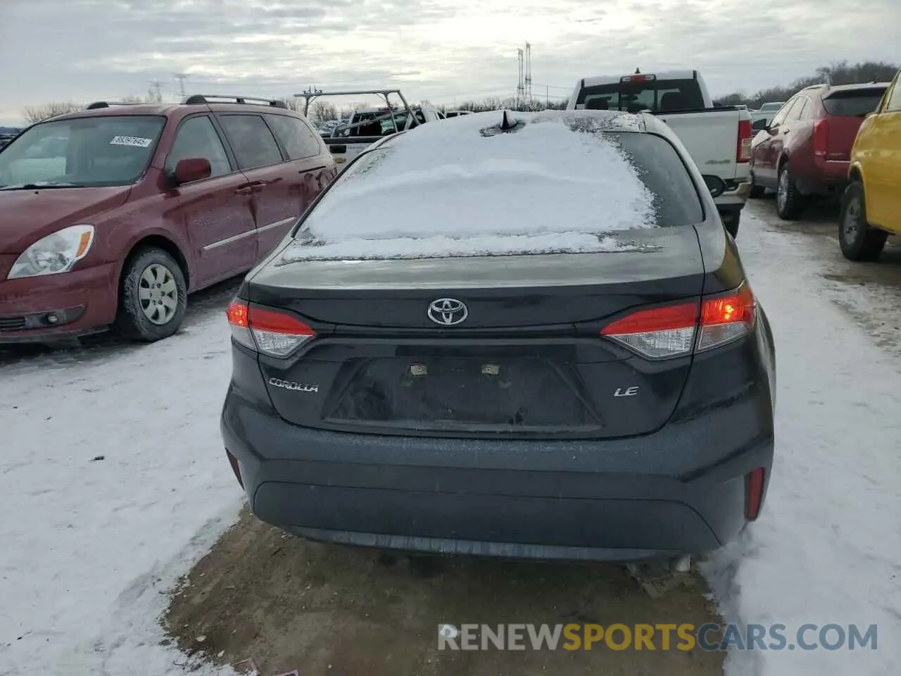 6 fotografías del automóvil dañado 5YFEPRAE6LP074064 TOYOTA COROLLA 2020