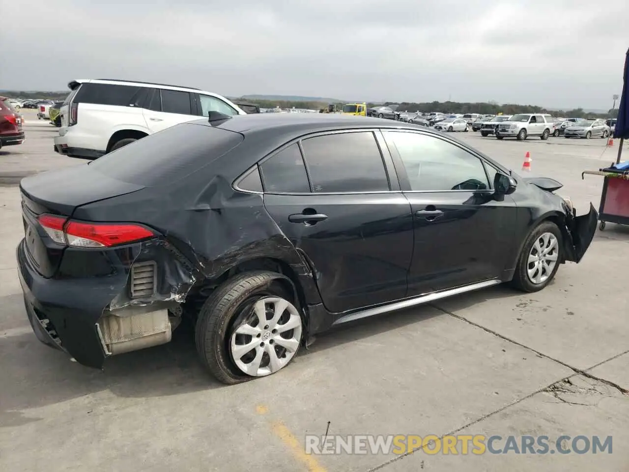 3 fotografías del automóvil dañado 5YFEPRAE6LP093195 TOYOTA COROLLA 2020
