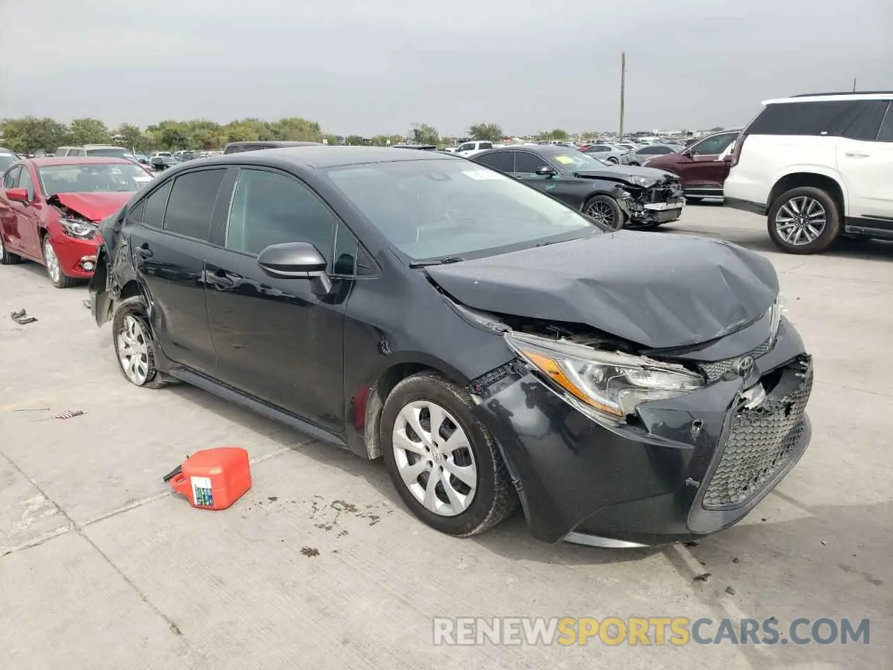4 fotografías del automóvil dañado 5YFEPRAE6LP093195 TOYOTA COROLLA 2020