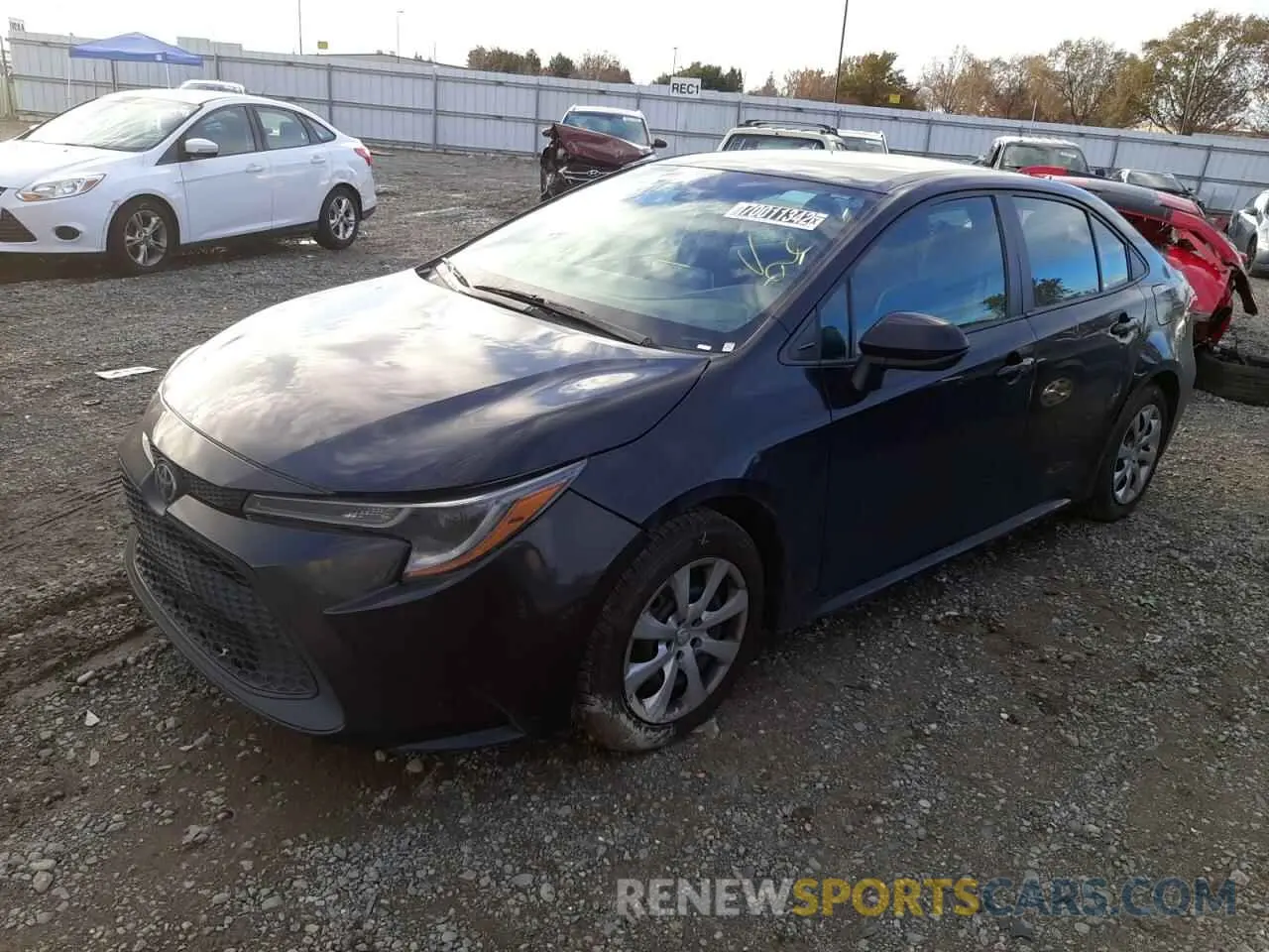 1 fotografías del automóvil dañado 5YFEPRAE6LP103353 TOYOTA COROLLA 2020
