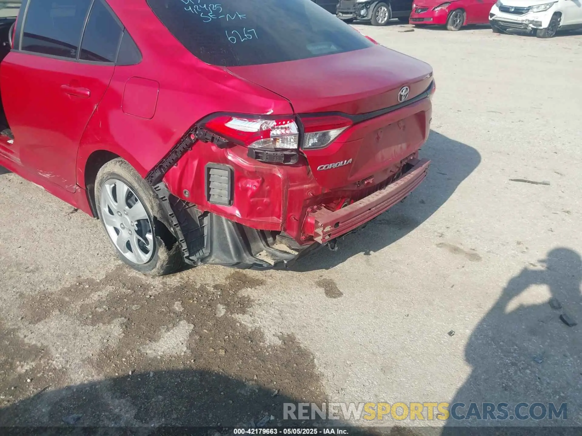 6 fotografías del automóvil dañado 5YFEPRAE6LP106267 TOYOTA COROLLA 2020