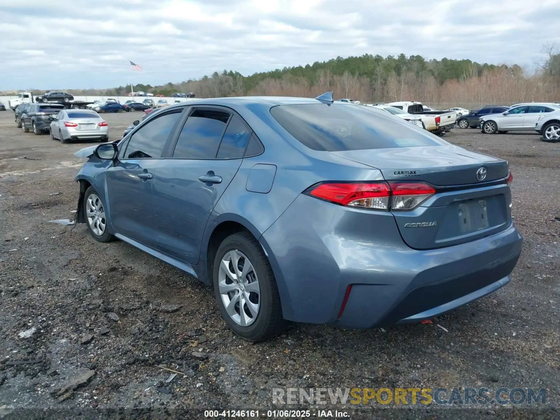 3 fotografías del automóvil dañado 5YFEPRAE6LP110058 TOYOTA COROLLA 2020