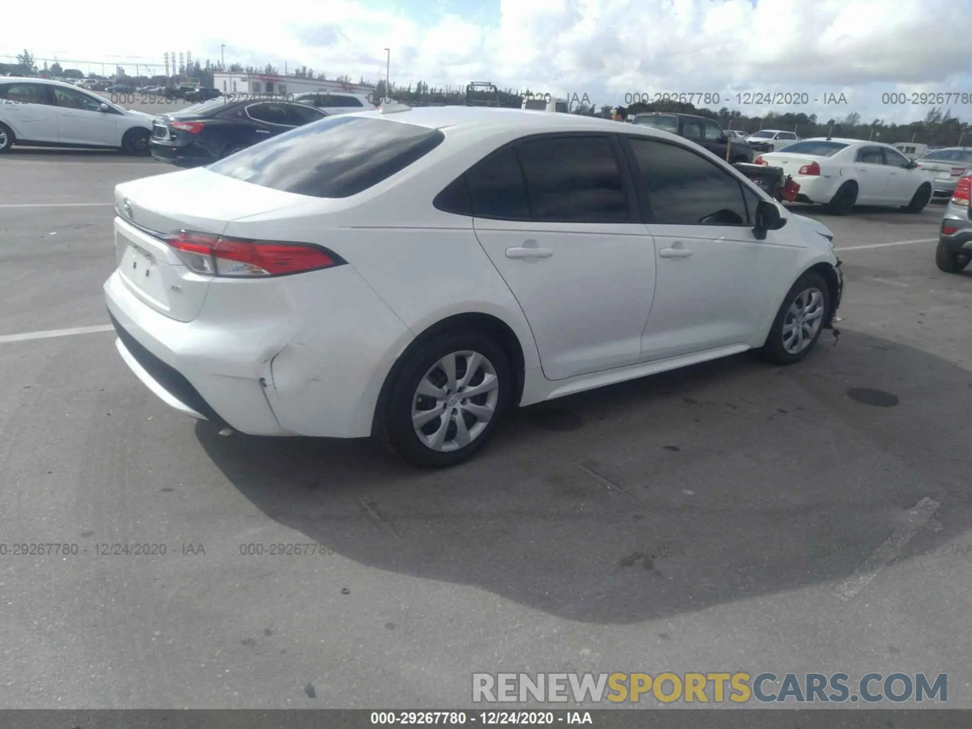 4 fotografías del automóvil dañado 5YFEPRAE6LP117818 TOYOTA COROLLA 2020