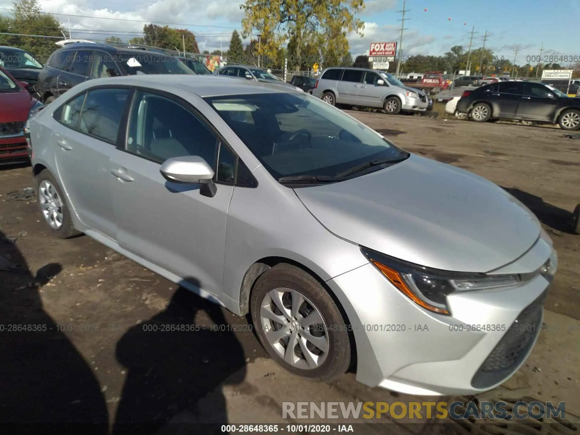 1 fotografías del automóvil dañado 5YFEPRAE6LP121447 TOYOTA COROLLA 2020