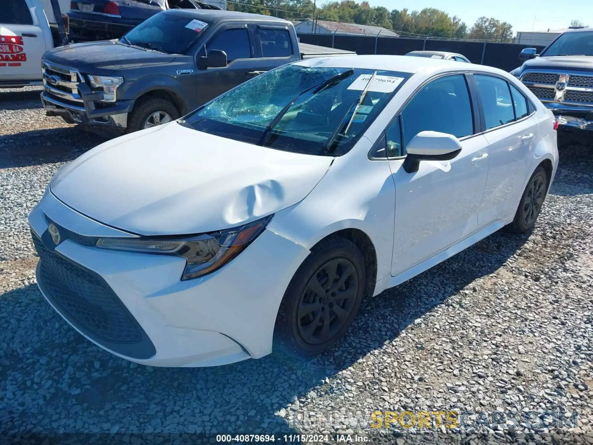 2 fotografías del automóvil dañado 5YFEPRAE6LP137566 TOYOTA COROLLA 2020