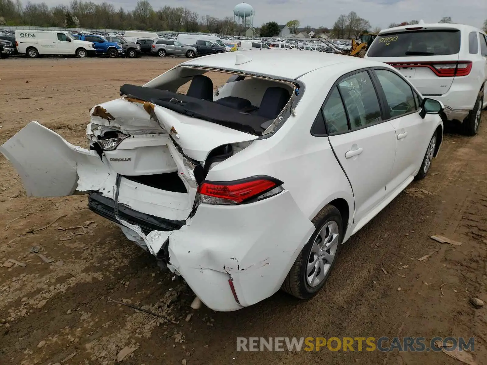 4 fotografías del automóvil dañado 5YFEPRAE7LP005061 TOYOTA COROLLA 2020
