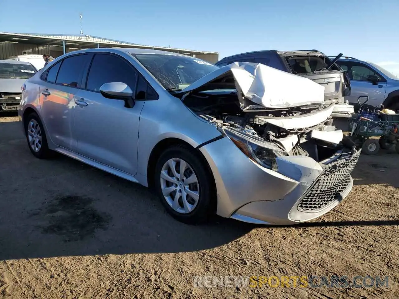 4 fotografías del automóvil dañado 5YFEPRAE7LP006209 TOYOTA COROLLA 2020