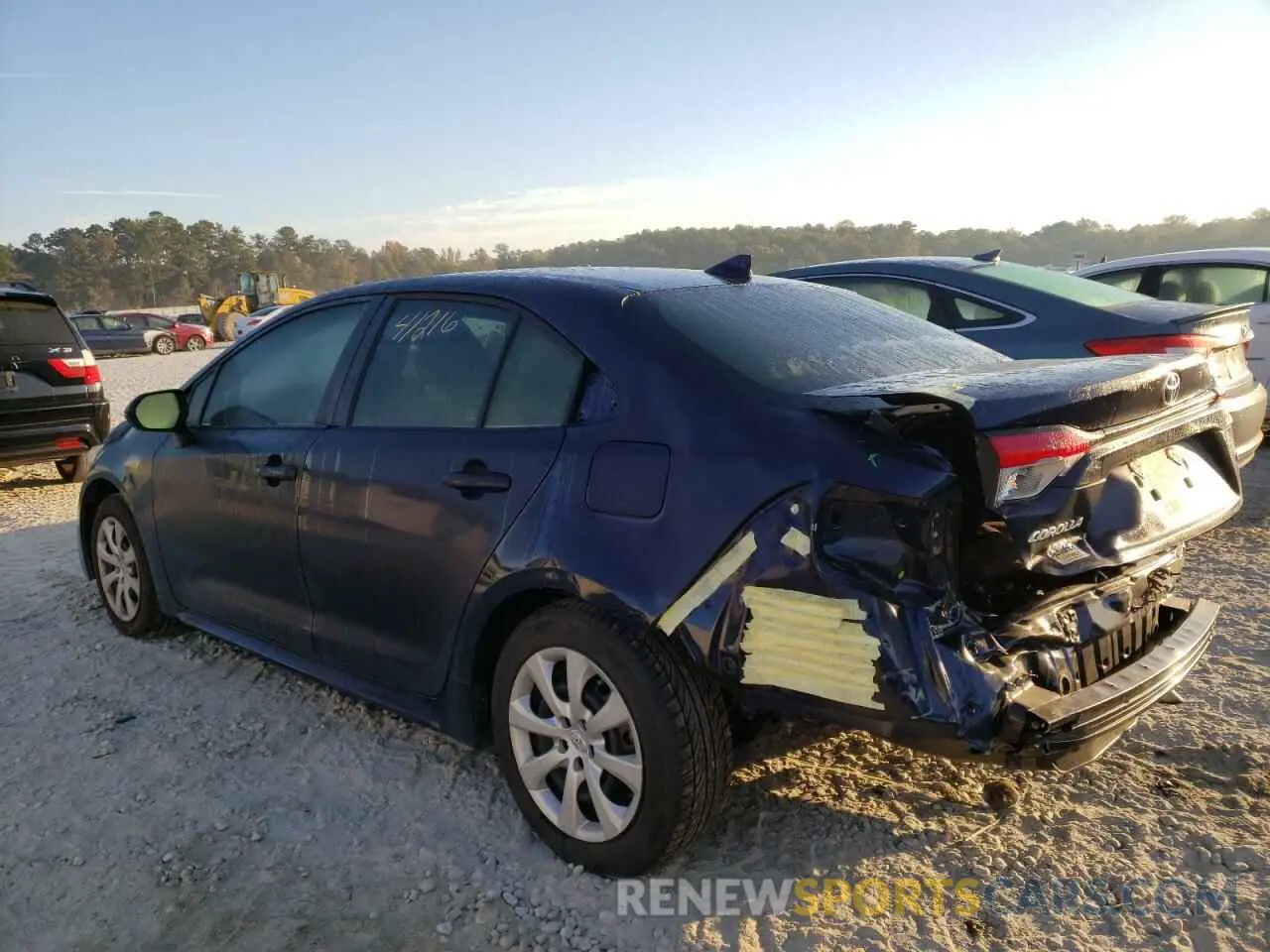 3 fotografías del automóvil dañado 5YFEPRAE7LP011572 TOYOTA COROLLA 2020