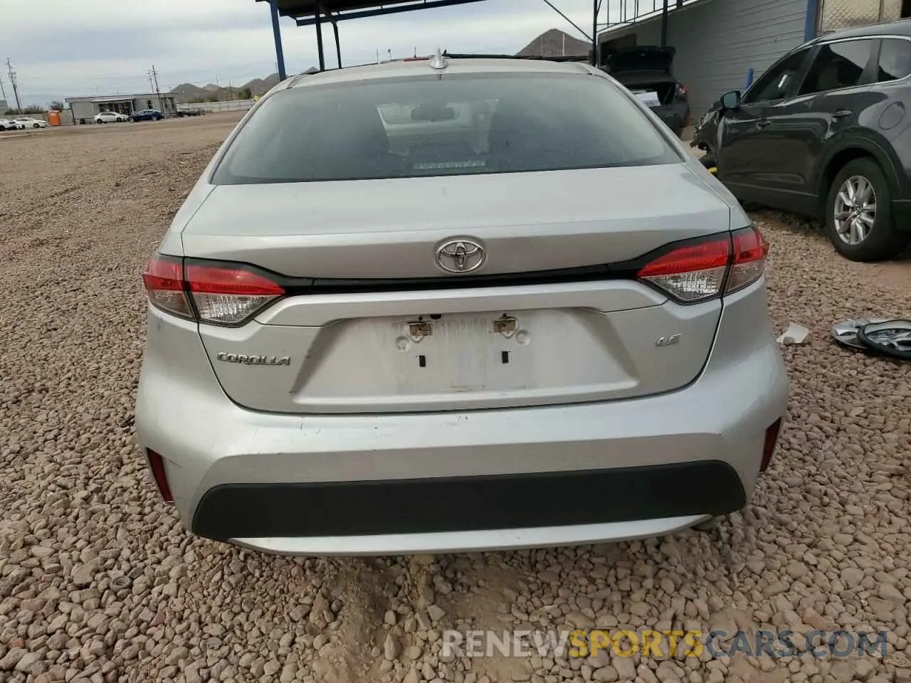 6 fotografías del automóvil dañado 5YFEPRAE7LP018697 TOYOTA COROLLA 2020