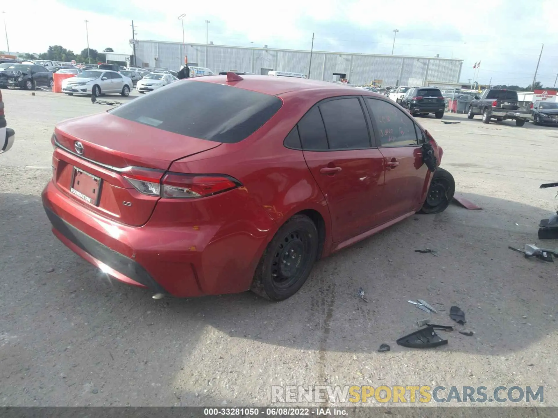 4 fotografías del automóvil dañado 5YFEPRAE7LP046127 TOYOTA COROLLA 2020