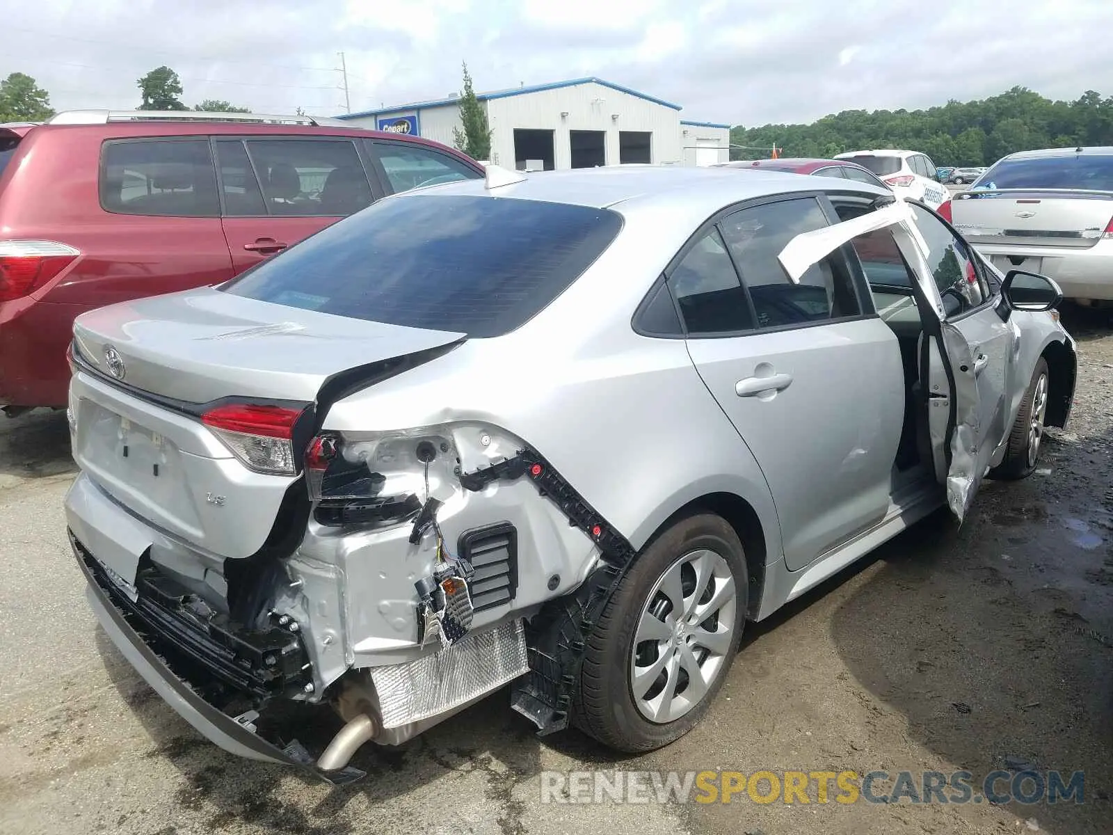 4 fotografías del automóvil dañado 5YFEPRAE7LP053272 TOYOTA COROLLA 2020