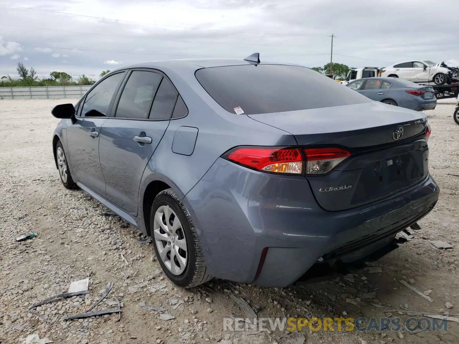 3 fotografías del automóvil dañado 5YFEPRAE7LP081038 TOYOTA COROLLA 2020